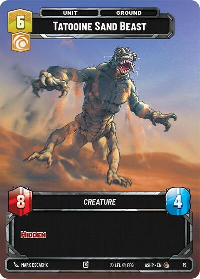 Tatooine Sand Beast - 19 - Common - Ashes of the Empire - Weekly Play Promos
