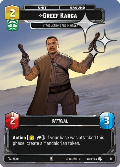 Greef Karga - 31 - Uncommon (Foil) - Ashes of the Empire - Weekly Play Promos
