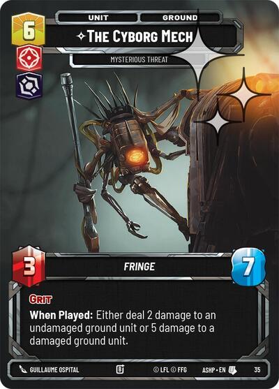 The Cyborg Mech - Mysterious Threat - 35 - Uncommon (Foil) - Ashes of the Empire - Weekly Play Promos