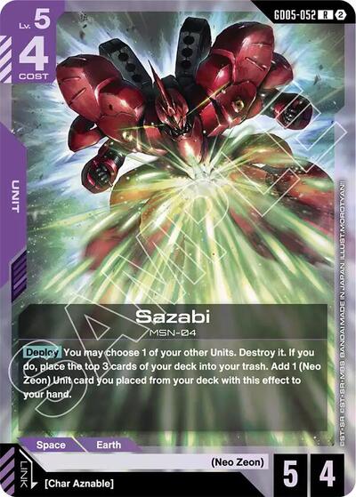 Sazabi - GD05-052 - RARE - Freedom Ascension
