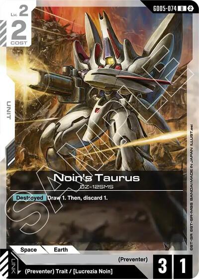 Noin's Taurus - GD05-074 - UNCOMMON - Freedom Ascension