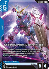 Unicorn Gundam (Destroy Mode) - GD01-002 - LEGEND RARE - Deck Build Box Freedom Ascension