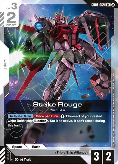 Strike Rouge - GD01-069 - RARE - Deck Build Box Freedom Ascension