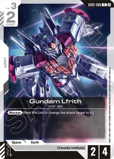 Gundam Lfrith - GD01-086 - COMMON - Deck Build Box Freedom Ascension