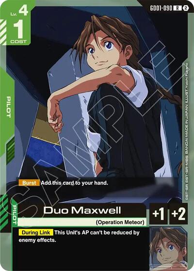 Duo Maxwell - GD01-090 - RARE - Deck Build Box Freedom Ascension