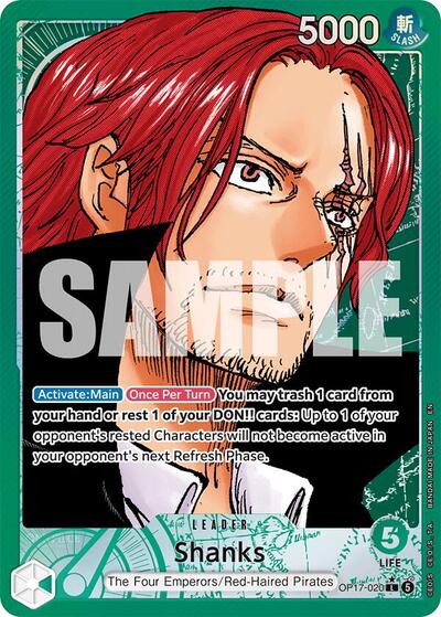 Shanks - OP17-020 - Leader (Alternate Art) - The World's Strongest Warriors