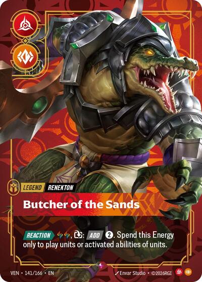 Renekton, Butcher of the Sands - 141/166 - Rare - Vendetta