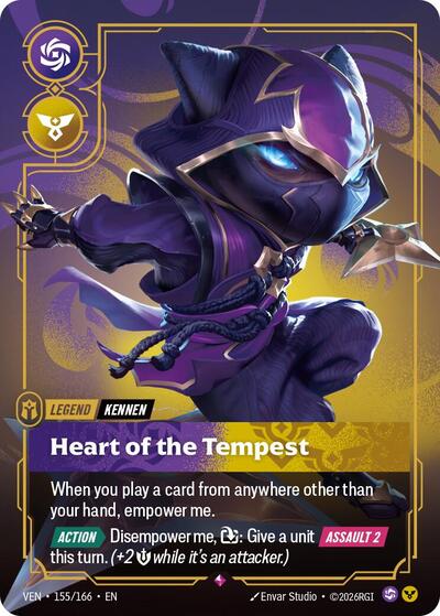 Kennen, Heart of the Tempest - 155/166 - Rare - Vendetta