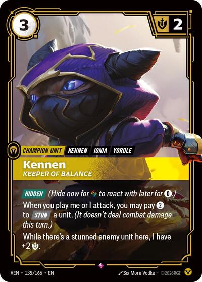 Kennen, Keeper of Balance - 135/166 - Rare - Vendetta