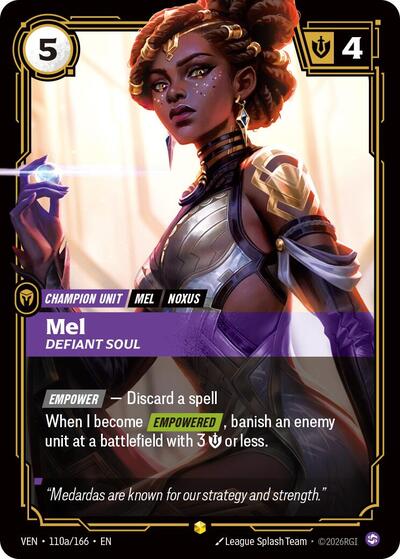 Mel, Defiant Soul - 110a/166 - Showcase (Alternate Art) - Vendetta