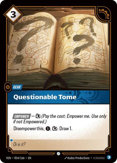Questionable Tome - 054/166 - Common - Vendetta