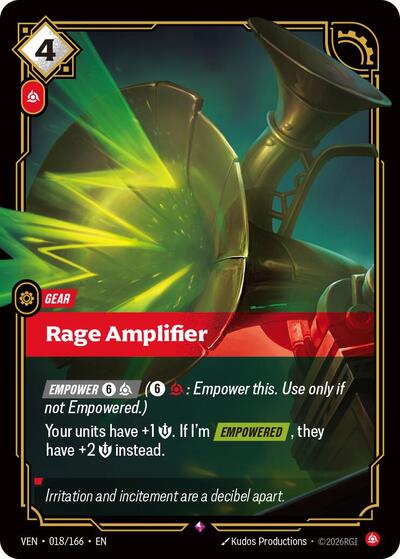 Rage Amplifier - 018/166 - Rare - Vendetta