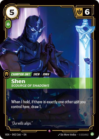 Shen, Scourge of Shadows - 042/166 - Rare - Vendetta