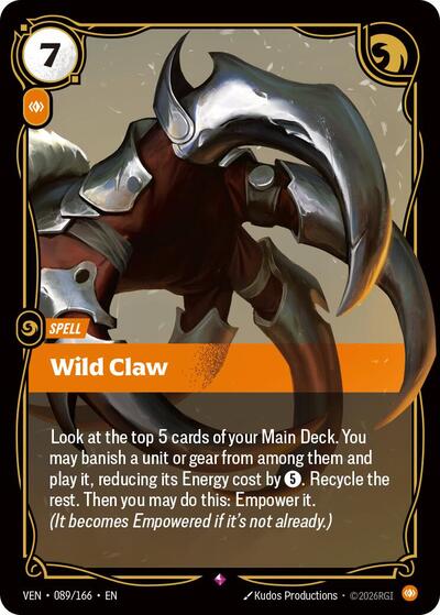 Wild Claw - 089/166 - Rare - Vendetta