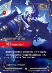 Zed, From the Shadows - 023a/166 - Showcase (Alternate Art) - Vendetta