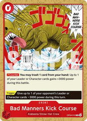 Bad Manners Kick Course - OP04-016 - Rare - RED Monkey.D.Luffy
