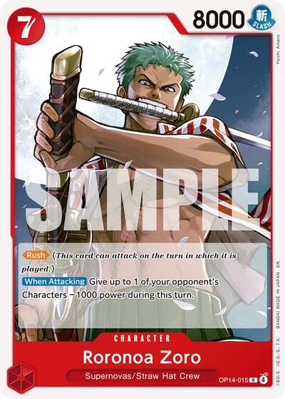 Roronoa Zoro - OP14-015 - Rare - RED Monkey.D.Luffy
