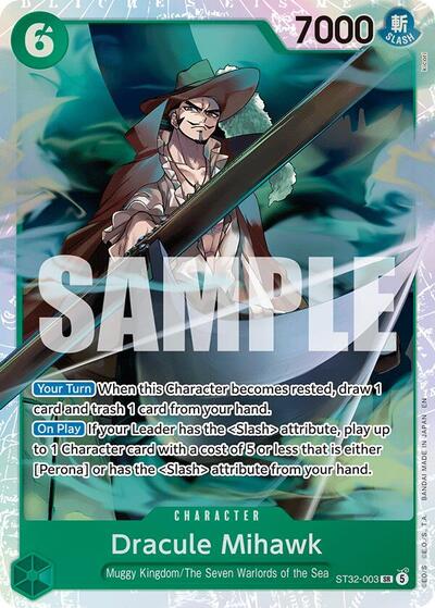 Dracule Mihawk - ST32-003 - Super Rare - GREEN Roronoa Zoro