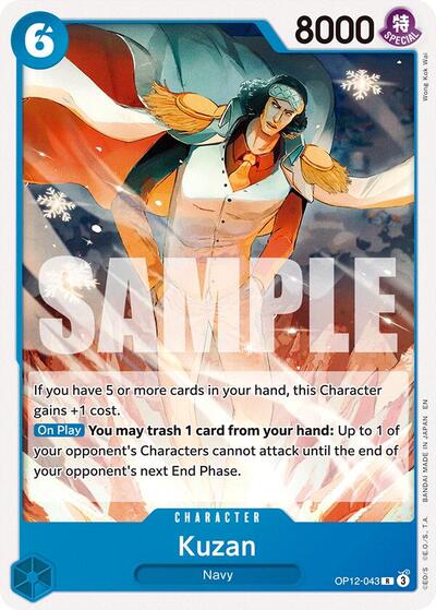 Kuzan - OP12-043 - Rare - BLUE Kuzan
