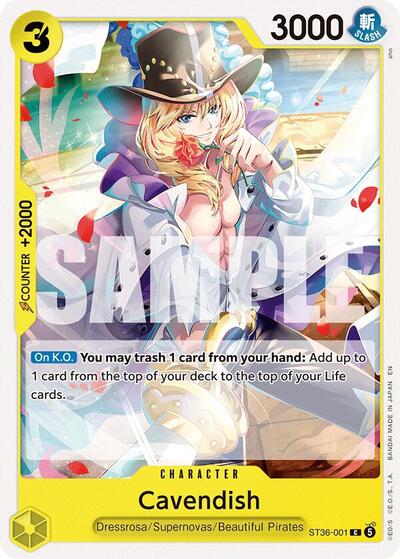 Cavendish - ST36-001 - Common - YELLOW Eustass"Captain"Kid
