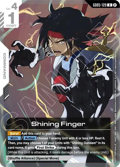 Shining Finger (GD05 Release Event) - GD05-120 - UNCOMMON - Gundam Promotional Cards