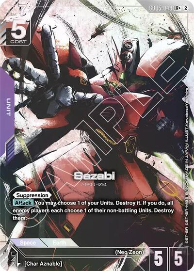 Sazabi (LR+) - GD05-049 - Full Art Legendary Rare - Freedom Ascension