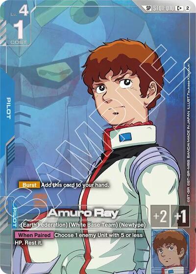 Amuro Ray (C+) (SP) - ST01-010 - Full Art Common - Freedom Ascension