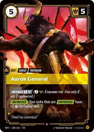 Aurok General - 130/166 - Rare - Vendetta