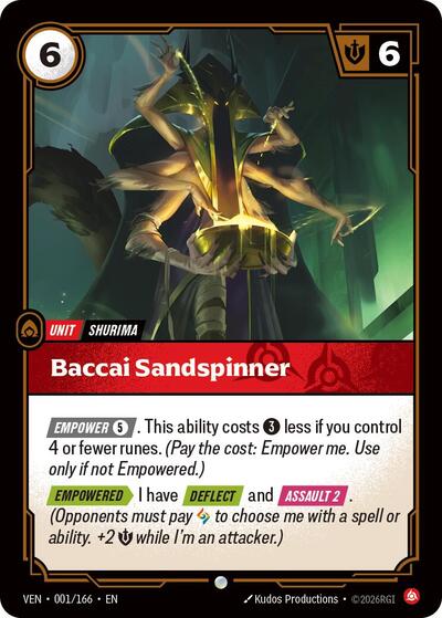 Baccai Sandspinner - 001/166 - Common - Vendetta