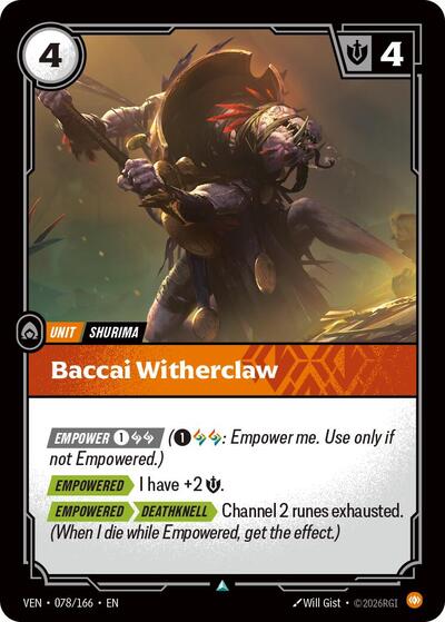 Baccai Witherclaw - 078/166 - Uncommon - Vendetta