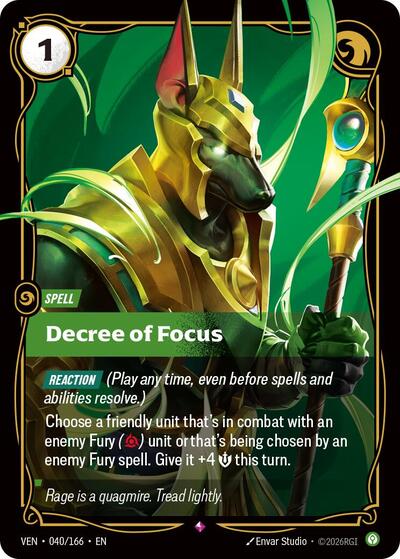 Decree of Focus - 040/166 - Rare - Vendetta