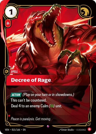 Decree of Rage - 015/166 - Rare - Vendetta
