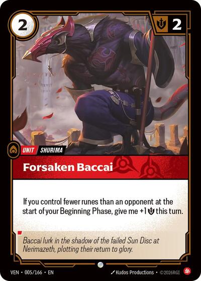 Forsaken Baccai - 005/166 - Common - Vendetta