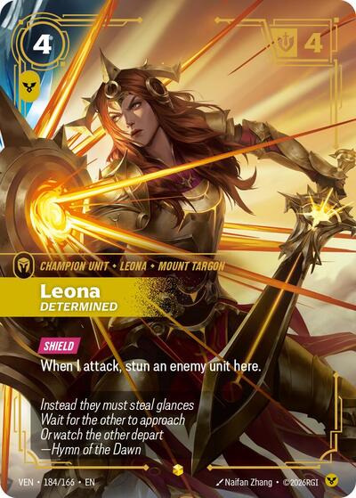 Leona, Determined - 184/166 - Showcase (Overnumbered) - Vendetta