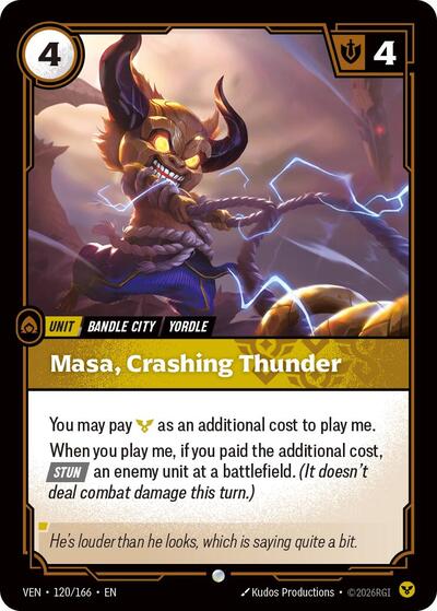 Masa, Crashing Thunder - 120/166 - Common - Vendetta