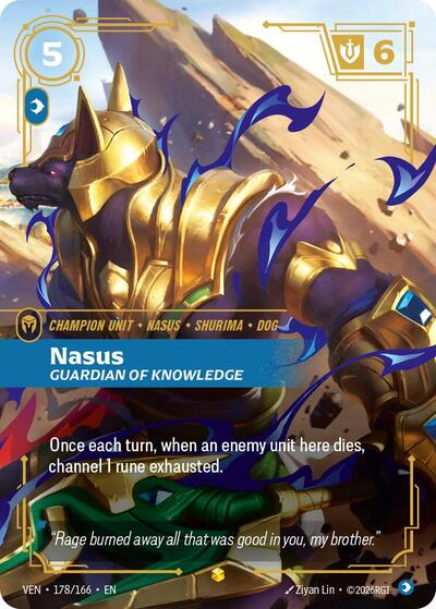 Nasus, Guardian of Knowledge - 178/166 - Showcase (Overnumbered) - Vendetta