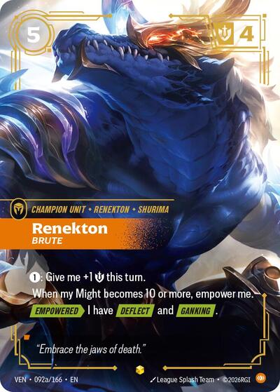 Renekton, Brute - 092a/166 - Showcase (Alternate Art) - Vendetta