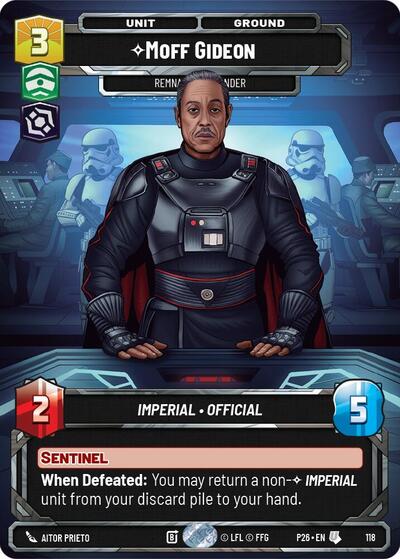 Moff Gideon - Remnant Commander (Participation) - 118 - Uncommon - Galactic Championship 2026