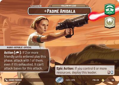 Padme Amidala - Follow My Lead (Prize Wall) - 136 - Rare - Galactic Championship 2026