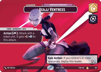 Asajj Ventress - Ambitious Apprentice (Prize Wall) - 139 - Rare - Galactic Championship 2026