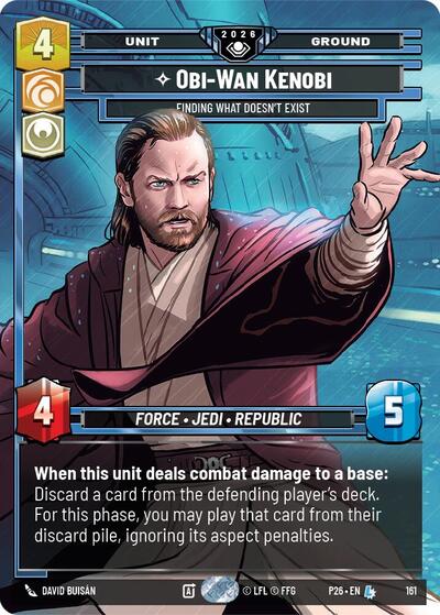 Obi-Wan Kenobi - Finding What Doesn't Exist (Prize Wall) (Foil)xist - 161 - Legendary - Galactic Championship 2026