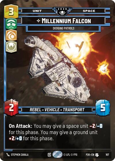 Millennium Falcon - Dodging Patrols - 167 - Uncommon - Galactic Championship 2026