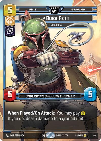 Boba Fett - For a Price - 184 - Rare - Galactic Championship 2026