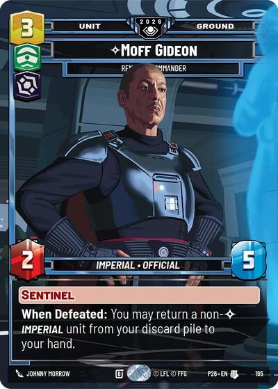 Moff Gideon - Remnant Commander (Top 64) - 195 - Uncommon - Galactic Championship 2026