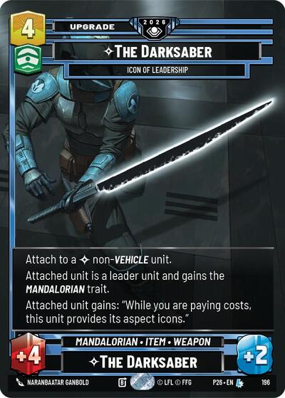The Darksaber - Icon of Leadership - 196 - Legendary - Galactic Championship 2026