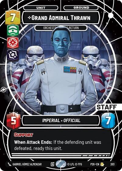 Grand Admiral Thrawn - Orchestrating His Return (Staff) - 203 - Rare - Galactic Championship 2026