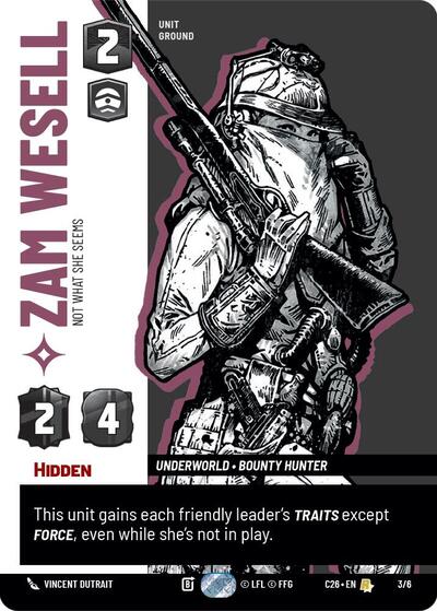 Zam Wesell - Not What She Seems - 3/6 - Rare - 2026 Convention Exclusive