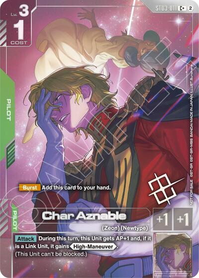 Char Aznable (World Championship Regionals 26-27 Season 2) (Finalist) - ST03-011 - Full Art Common - Gundam Promotional Cards