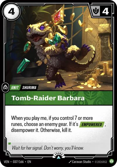 Tomb-Raider Barbara - 037/166 - Uncommon - Riftbound Organized Play Promotional Cards