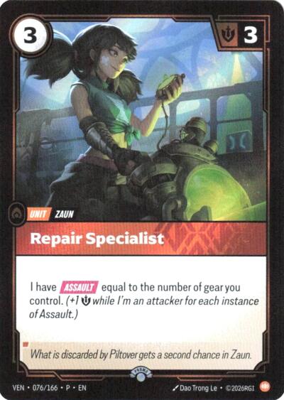 Repair Specialist - 076/166 - Common - Riftbound Organized Play Promotional Cards